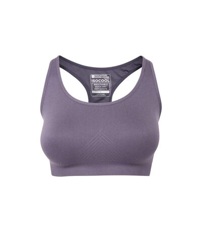 Womens/ladies anti-chafe seamless sports bra dark purple Mountain Warehouse