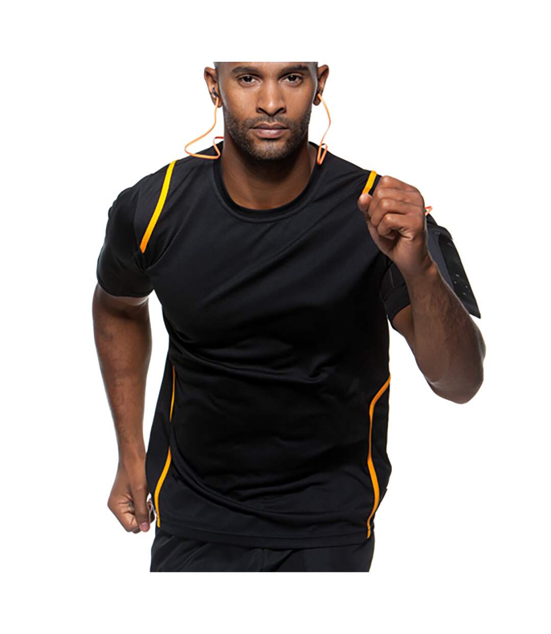 Cooltex t-shirt homme noir/orange fluorescent GAMEGEAR-2