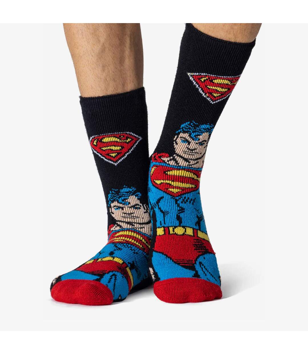 Heat Holders Lite - 1 Paire Chaussettes Superman Homme Fantaisie Thermiques-3