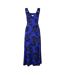 Robe À Bretelles Motif/style Imprimé Feuille Femme Bleu Biba-1