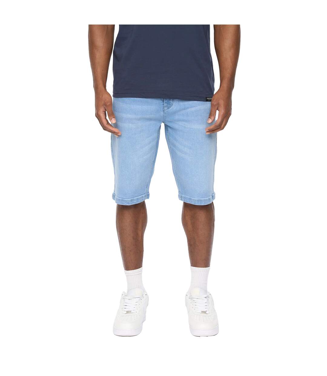 Mens Hammersmith Denim Shorts Light Wash Crosshatch-2