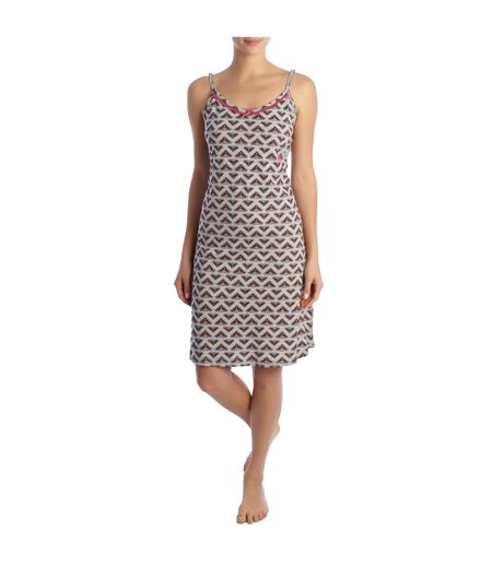 Women's Summer Nightgown with Thin Straps in Cotton KL45300