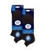 6 Pair Mens Trainer Socks With Lip Cotton Rich Black White-2