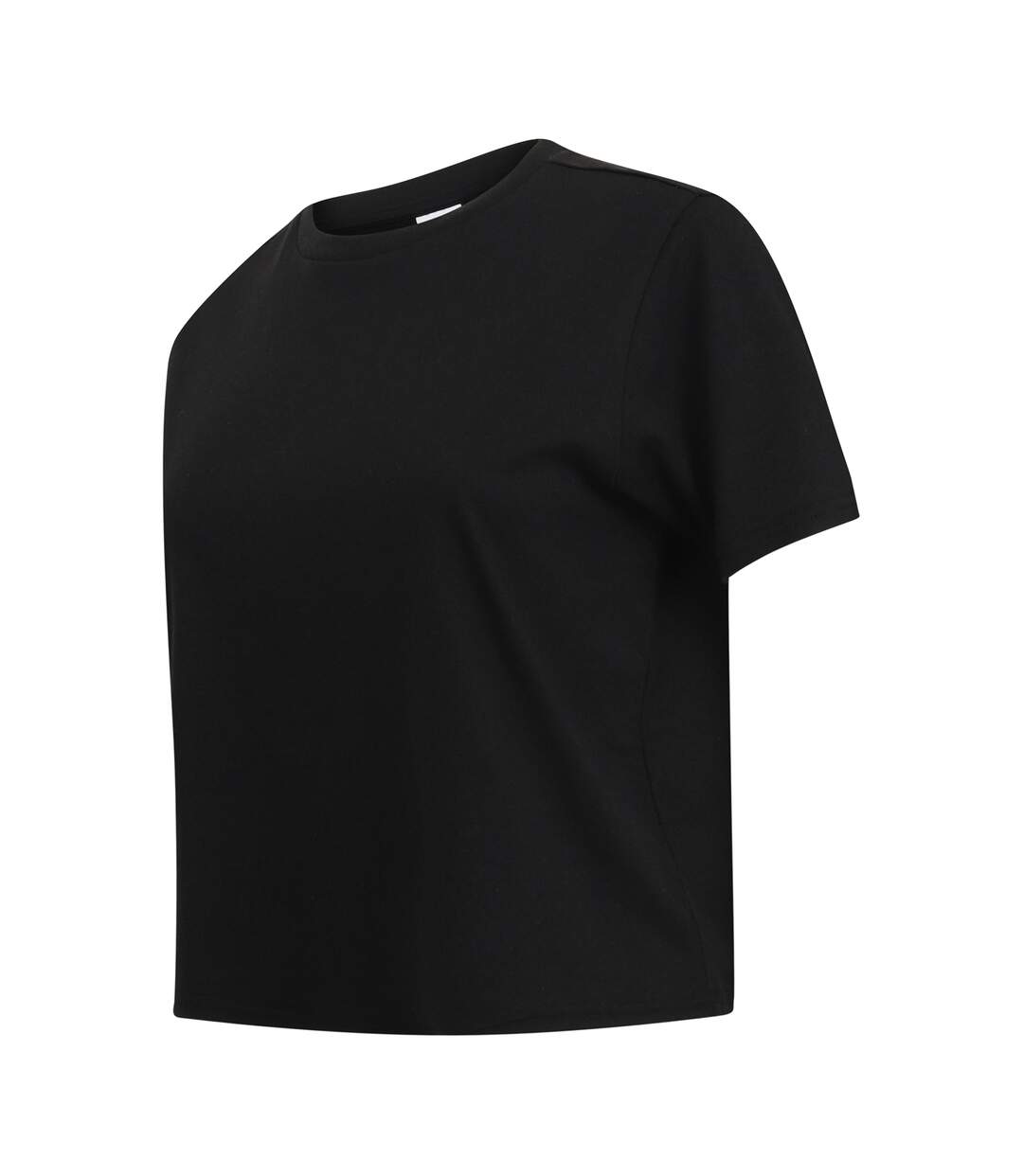 Skinni Fit Womens/Ladies Cropped Boxy T-Shirt (Black)