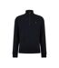 Mens Wilsdon Fleece Quarter Zip Sweatshirt True Navy Farah-1