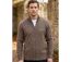 Cardigan Full Zip Homme Ledertys Marron en Laine LY0717-1