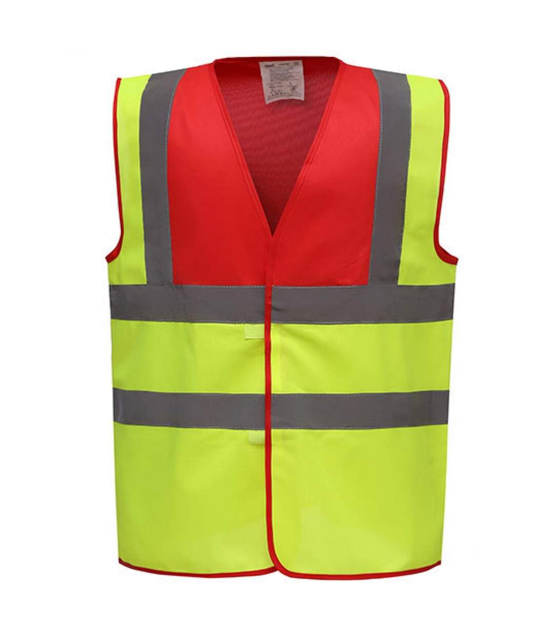 Gilet Haute Visibilité Adulte Rouge Jaune Fluo Yoko-1