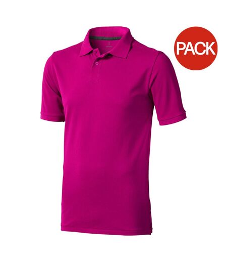 Lot de 2  polos manches courtes calgary homme rose Elevate