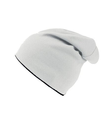 Atlantis Extreme Reversible Jersey Slouch Beanie (White/Black) - UTAB178