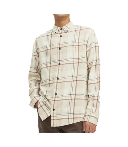 Chemise Beige à Motifs Homme Jack & Jones Brook Check - L