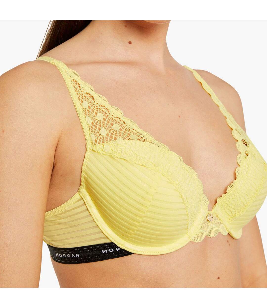 Soutien-gorge ampliforme coque moulée jaune Lily