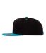 Casquette Ajustable Motif/style Deux Tons Noir Bleu Sarcelle Flexfit-2