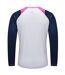Womens/ladies Colour Block Regular Long-sleeved T-shirt White Navy Pink Kelme-2