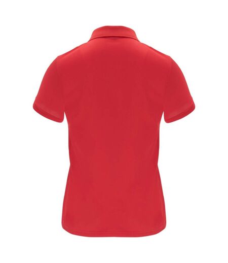 Womens/ladies Monzha Short-sleeved Sports Polo Shirt Red Roly