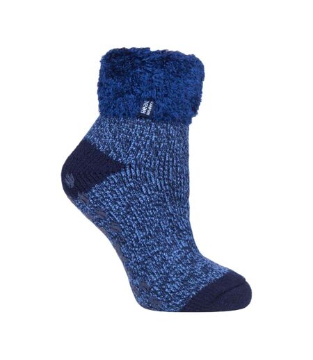 Ladies Non Slip Thermal Low Cut Ankle Slipper Bed Socks with Grips