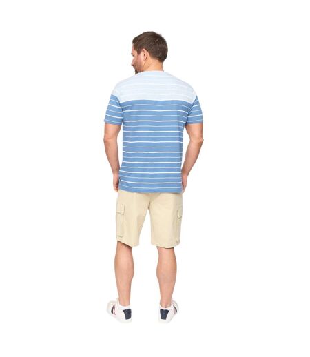 Mens Blaydon Short-sleeved Everyday T-shirt Blue Stripe Bewley & Ritch