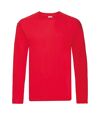 Fruit Of The Loom Mens Original Long Sleeve T-Shirt (Red) - UTPC3035