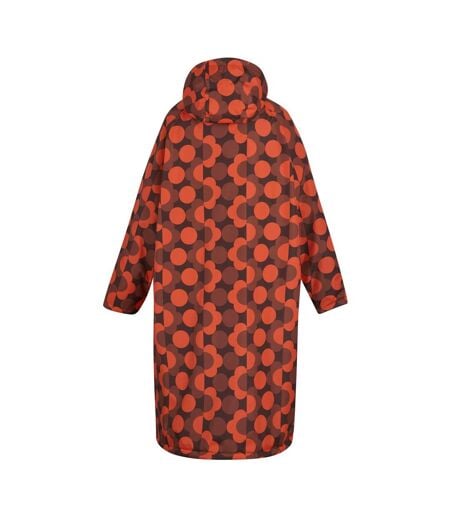 Peignoir À Langer Imperméable Motif/style Fleurs Orla Kiely Femme Rouge Rouge Brûlé Regatta