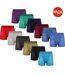 Pack Of 12  Mens Plain Bamboo Boxer Shorts  Multicoloured Harte & Soul-1