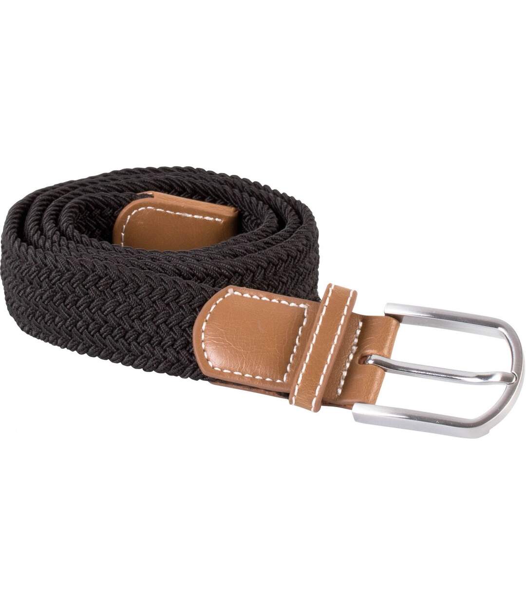 Ceinture tressée élastiquée - KP805 - noir