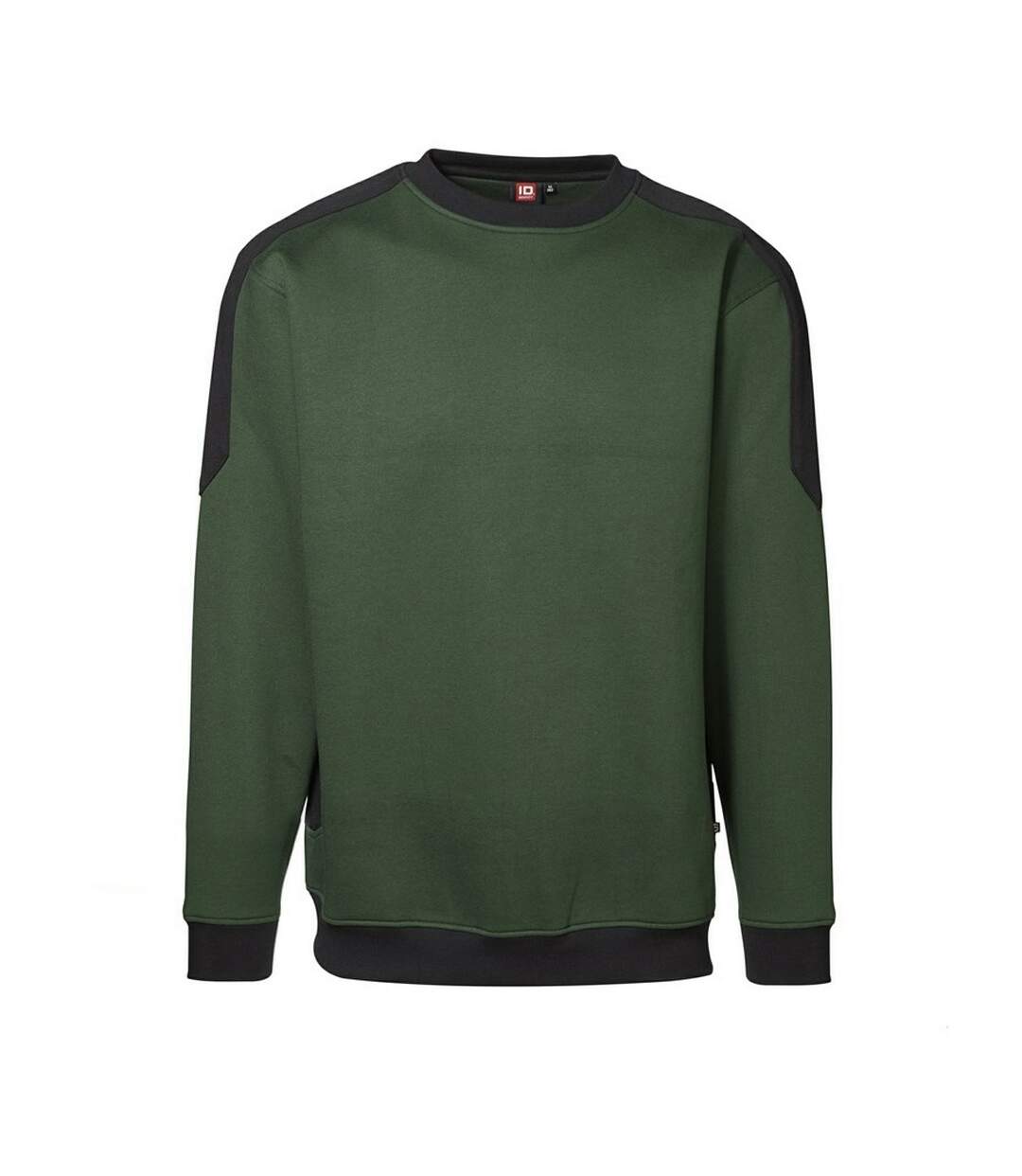ID Mens Pro Wear Contrast Sweatshirt (Bottle green) - UTID149