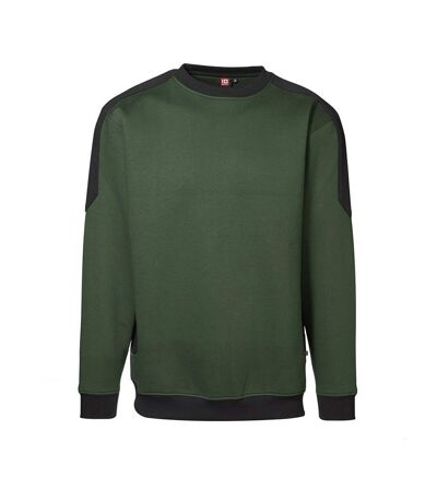 ID Mens Pro Wear Contrast Regular Fitting Sweatshirt (Bottle green) - UTID149
