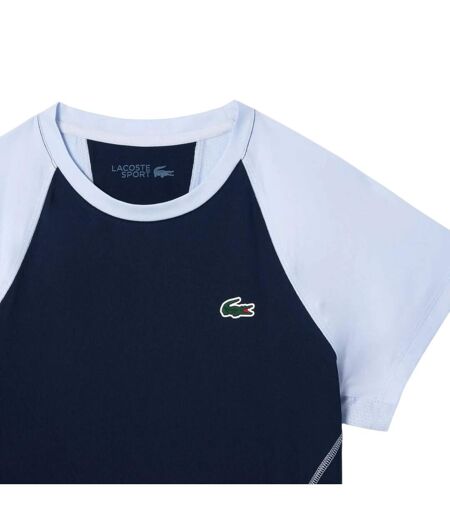 Womens/ladies stretch slim sport t-shirt blue Lacoste