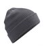 Bonnet En Coton Biologique Gaufré Gris Foncé Beechfield-2