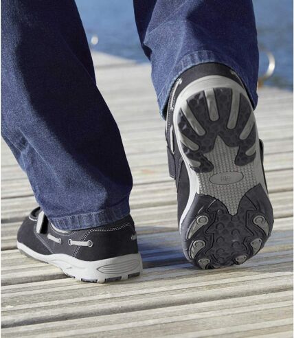 Men's Navy Boat Shoes