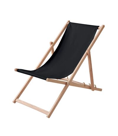 Honopu wood folding chair one size black MidOcean