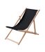 Honopu wood folding chair one size black MidOcean-1