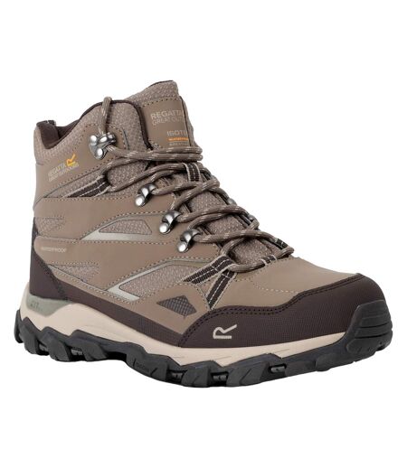 Womens/ladies holcombe iii walking boots walnut/white pepper Regatta