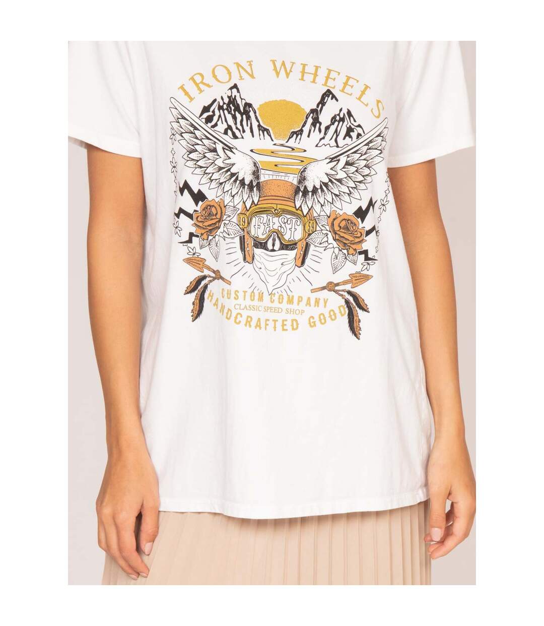 T-shirt col rond motifs FAIGLE - Dona X Lisa-2