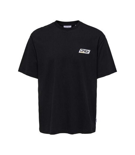 T-shirt noir homme only & sons print logo rlx