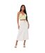 Womens/ladies Crossover Ribbed Fitted Crop Top Lime Missy Empire-4