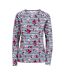 Trespass Womens/Ladies Dellini Floral Long-Sleeved Top (Black/White/Pink/Blue Stripe) - UTTP5090