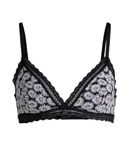 Womens/ladies Daisy Bralette Black Daisy Hugo