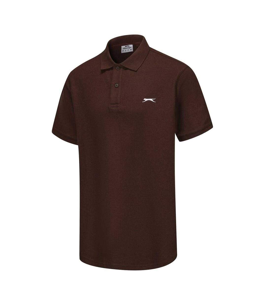 Polo Motif/style Logo Brodé Homme Marron Chocolat Slazenger-3