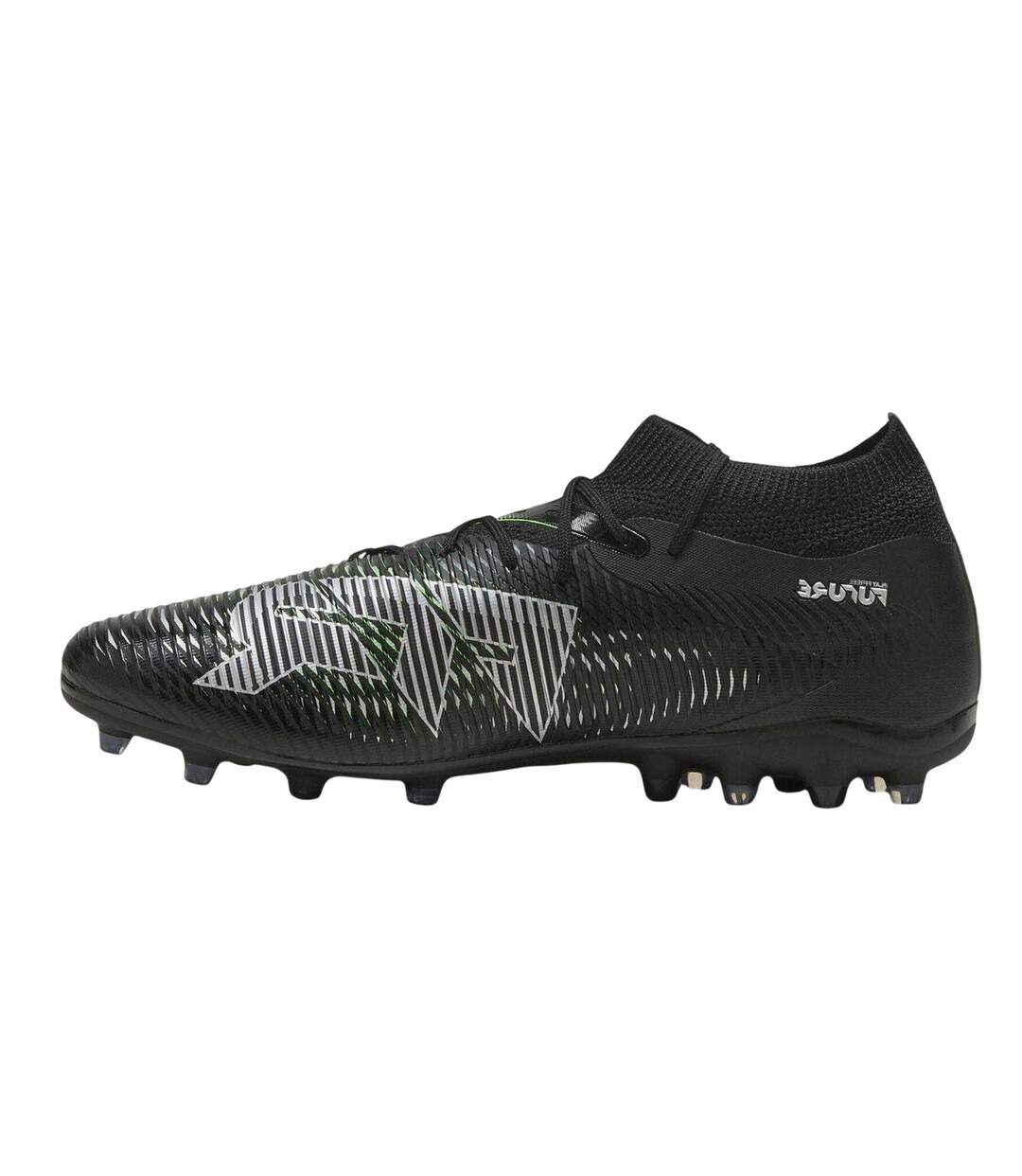 Mens Future 8 Match Flat Firm Ground Football Boots  Black Puma-2