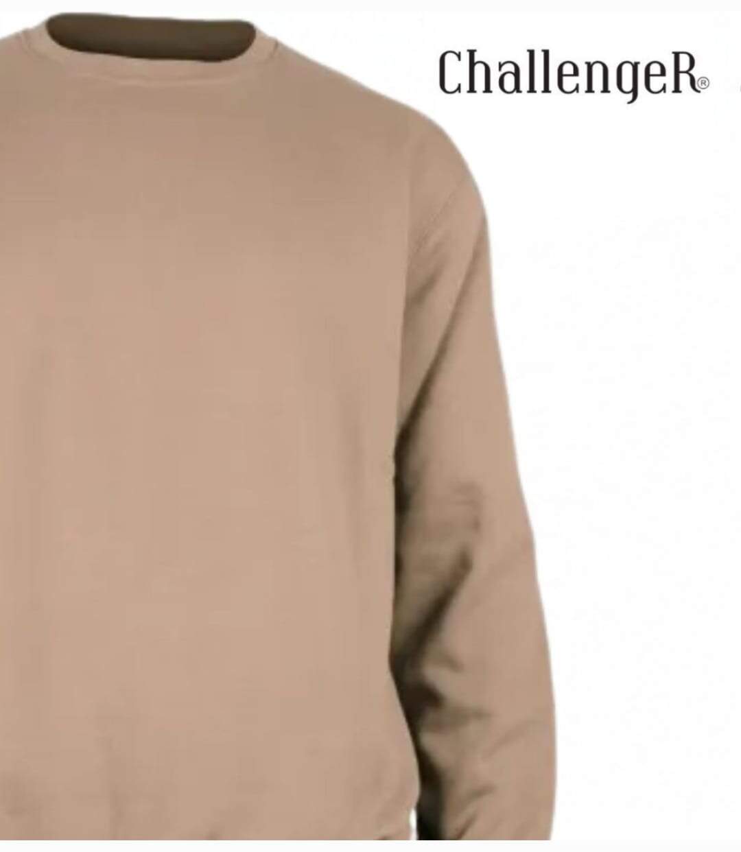 CHALLENGER E213 — Sweat col rond beige : le confort ultra-résistant-4