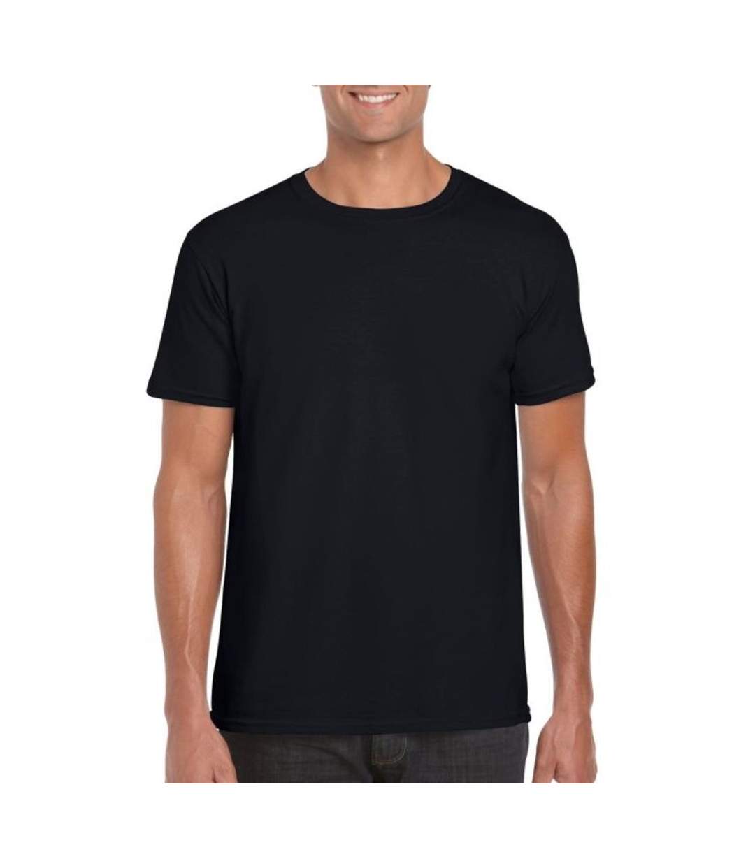 T-shirt Manches Courtes Softstyle Homme Noir Gildan-1