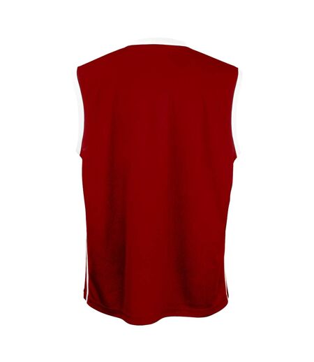 Spiro Mens Basketball Quick Dry Sleeveless Top (Black / White) - UTRW4778