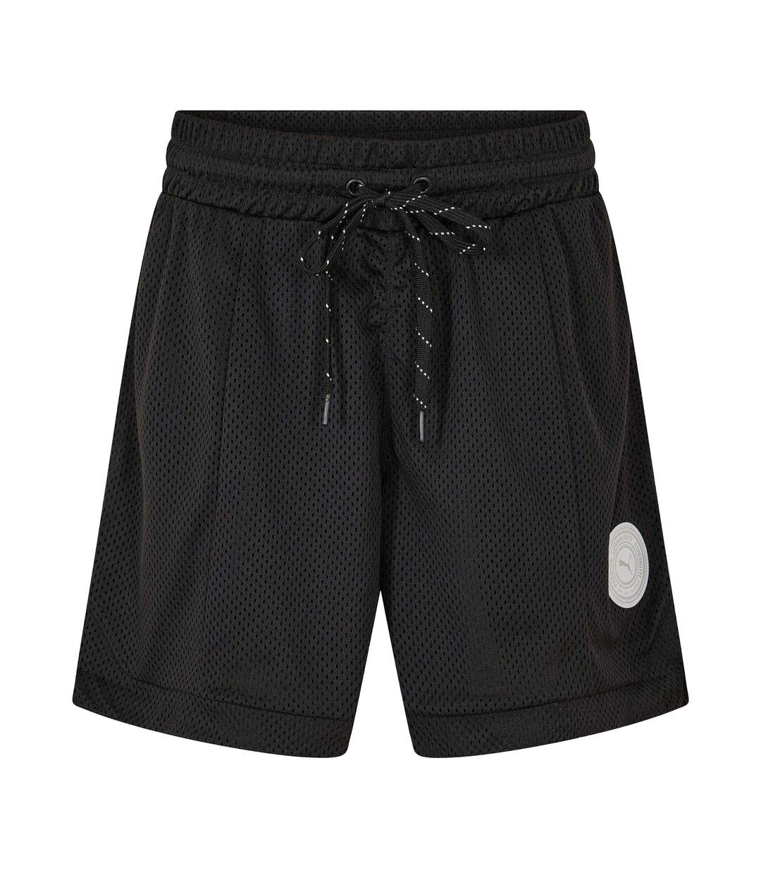 Womens/ladies Jersey Sweat Shorts  Black Puma-1
