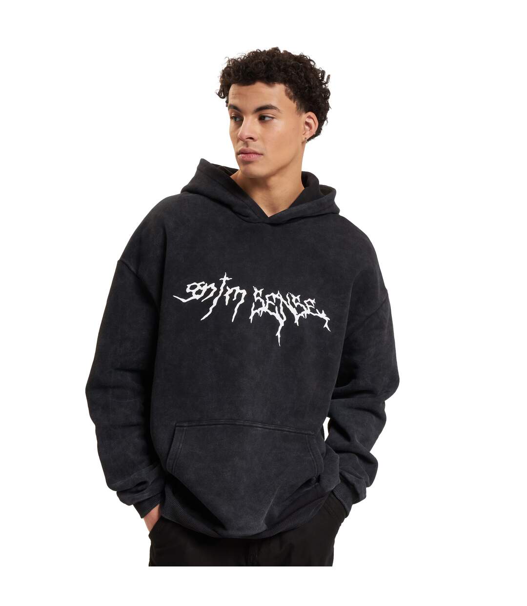 Sweat À Capuche Homme Noir 9N1M SENSE-2