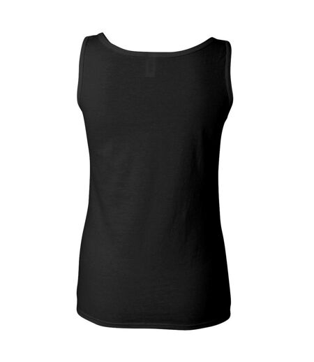 Gildan Ladies Soft Style Tank Top Vest (Black) - UTBC487