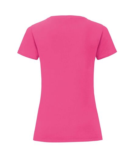 T-shirt Iconic Femme Fuchsia Fruit Of The Loom