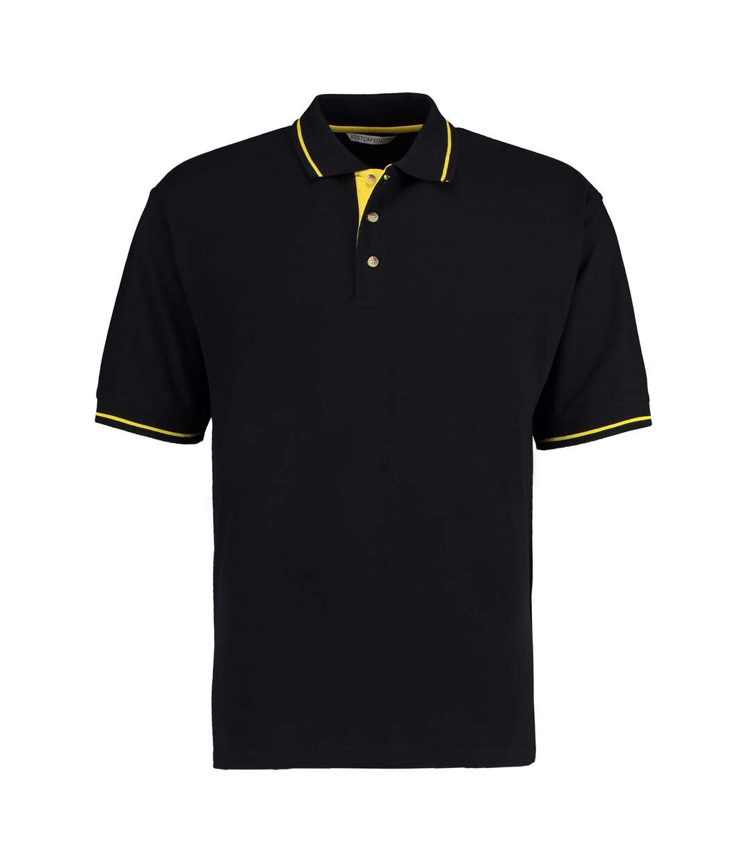 Polo st mellion homme noir / jaune Kustom Kit Kustom Kit