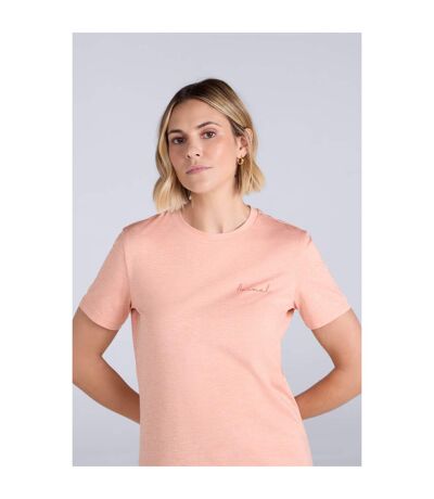 Womens/ladies Latero Hybrid Swimming T-shirt Coral Animal