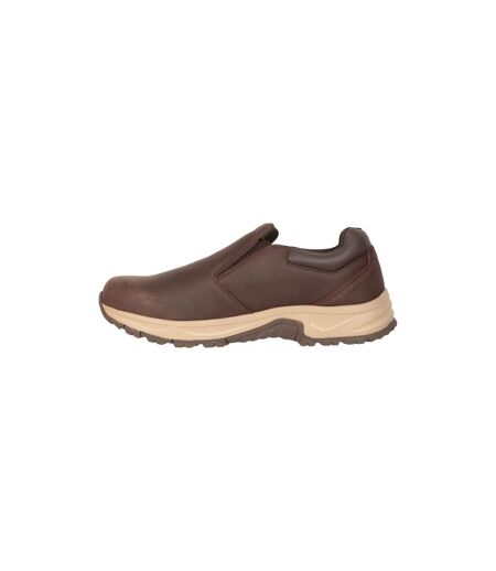 Mountain Warehouse Mens Rydal Leather Ortholite Shoes (Dark Brown) - UTMW2944