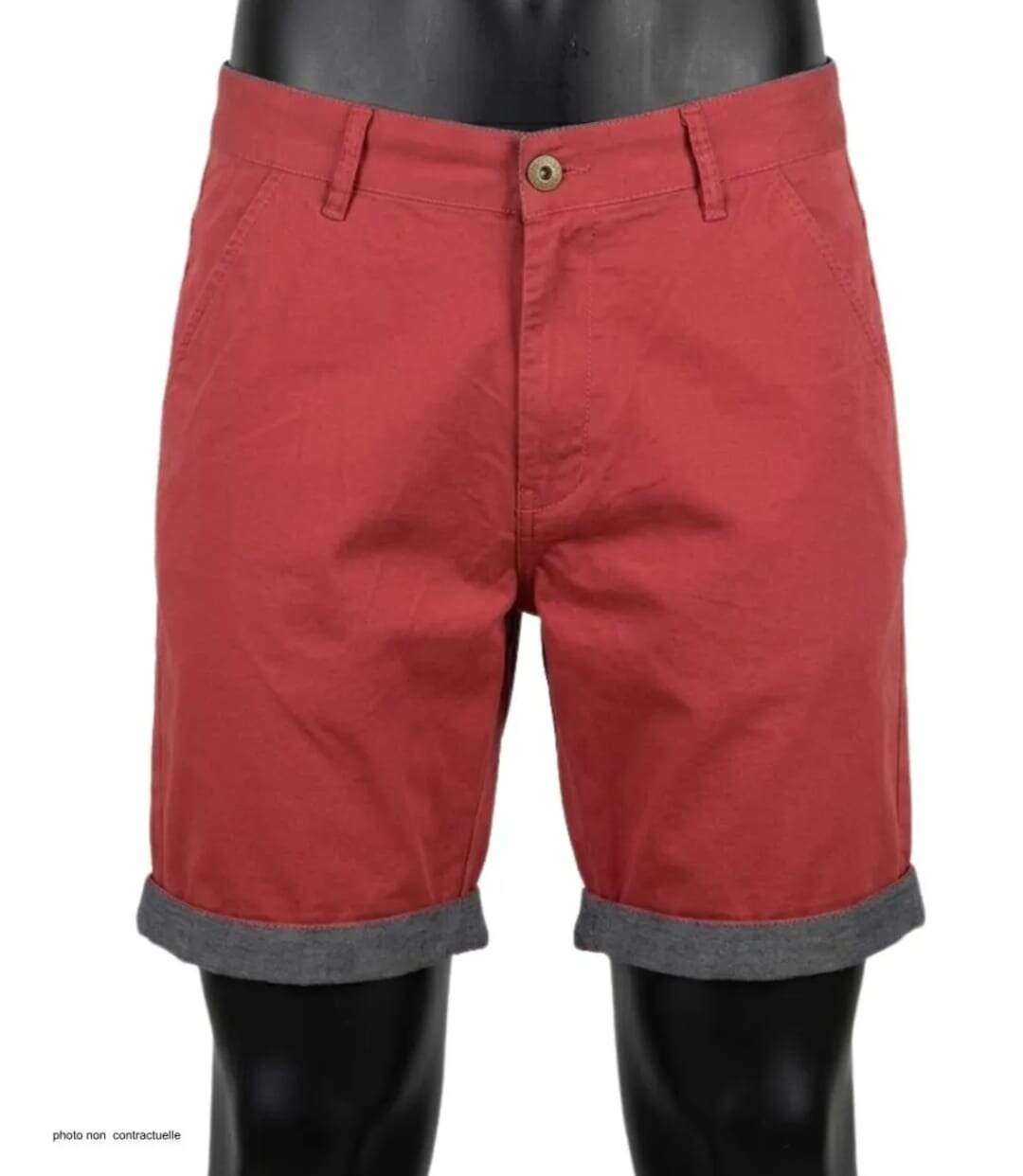 CHALLENGER L2102A Bermuda en coton twill pour un look estival élégant et résistant-3